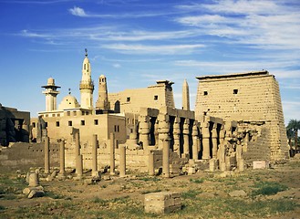 Image showing Luxor Temple,Abu-Al-Haggag mosque