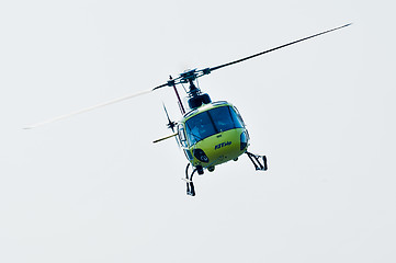 Image showing Piloting of Eurocopter AS-350 on airshow