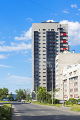 Image showing Vertical shot of modern city building