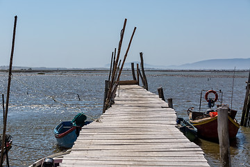 Image showing Very Old Dilapidated Pier in Fisherman Village