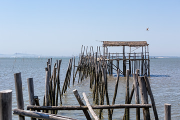 Image showing Very Old Dilapidated Pier in Fisherman Village