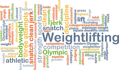 Image showing Weightlifting background concept