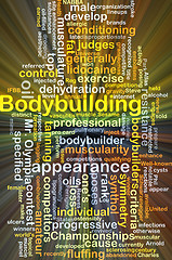Image showing Bodybuilding background concept glowing