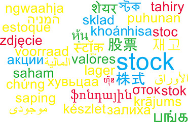 Image showing Stock multilanguage wordcloud background concept