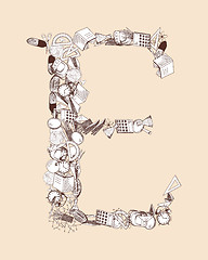 Image showing Alphabet letter with education theme