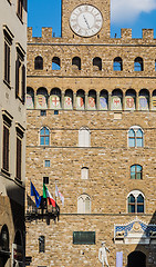 Image showing David and Palazzo Vecchio in Florence