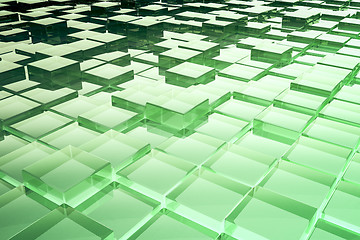 Image showing abstract glass cubes background