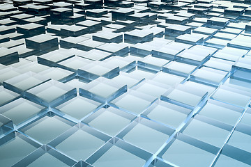 Image showing abstract glass cubes background