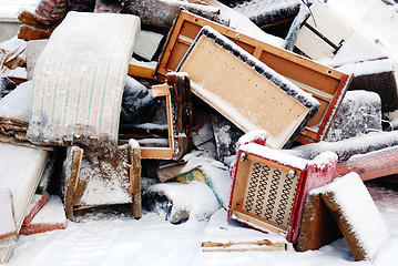 Image showing old furniture for disposal