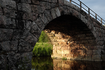 Image showing old stone arch bridge