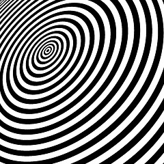 Image showing Black and white abstract striped background. Optical Art. 