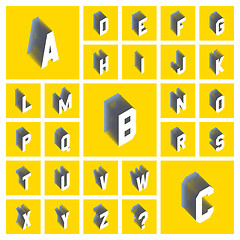 Image showing Alphabet set. 3d vector illustration. Design elements.