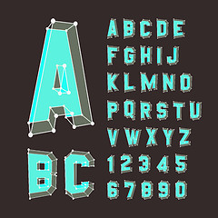 Image showing Alphabet set. 3d vector illustration. Design elements.