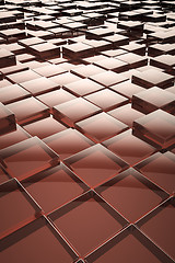 Image showing abstract glass cubes background