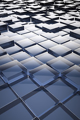 Image showing abstract glass cubes background