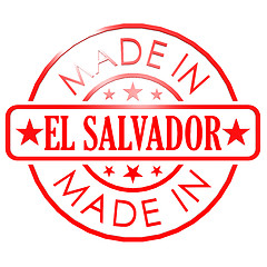 Image showing Made in El Salvador red seal