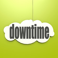 Image showing White cloud with downtime