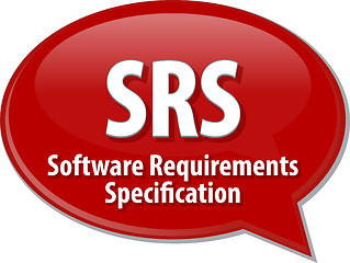 Image showing SRS acronym definition speech bubble illustration