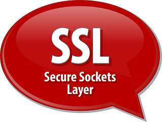 Image showing SSL acronym definition speech bubble illustration