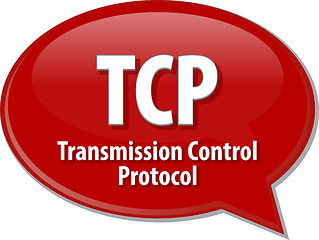 Image showing TCP acronym definition speech bubble illustration