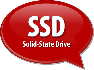 Image showing SSD acronym definition speech bubble illustration