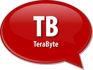 Image showing TB acronym definition speech bubble illustration