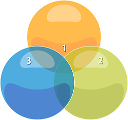 Image showing Three Blank venn business diagram illustration