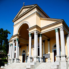 Image showing old architecture in italy europe milan religion and sunlight