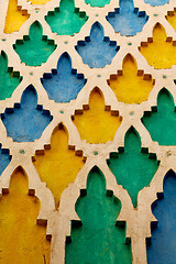 Image showing line in morocco africa old tile  colorated floor ceramic abstrac