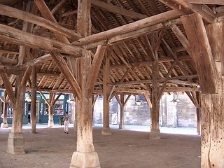 Image showing wooden market square