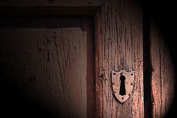 Image showing door in italy old ancian wood   nail