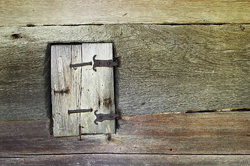 Image showing ancient blind on window