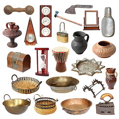 Image showing collection of old weathered isolated objects