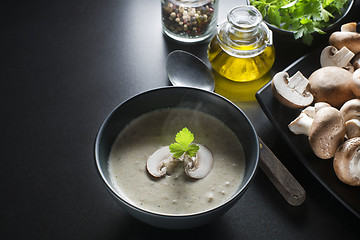 Image showing Mushrooms soup