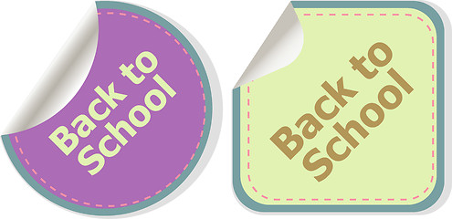 Image showing Back To School education banners, education concept