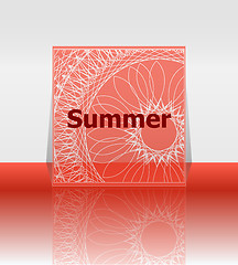 Image showing Hello summer poster. summer background. Effects poster, frame. Happy holidays card, happy vacation card. Enjoy your summer.