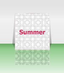 Image showing Hello summer poster. summer background. Effects poster, frame. Happy holidays card, happy vacation card. Enjoy your summer.