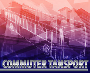 Image showing Commuter transport Abstract concept digital illustration