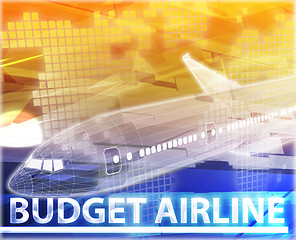 Image showing Budget airline Abstract concept digital illustration