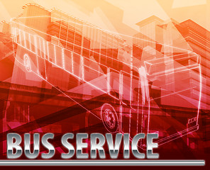 Image showing Bus service Abstract concept digital illustration