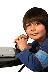 Image showing Boy with Laptop