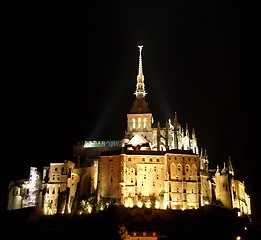Image showing castle on hill at night