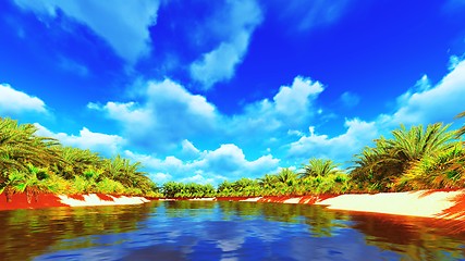 Image showing African oasis