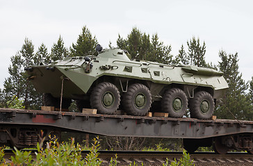 Image showing Kandalaksha, RUSSIA - JULY 13, 2015: BTR-80 - the russian armore