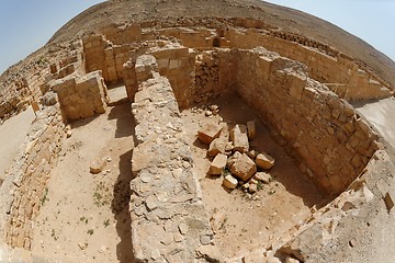 Image showing Fisheye view of archaeological excavations 