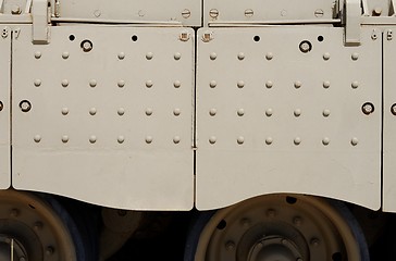 Image showing Texture of side skirt of Israeli Merkava Mark III tank