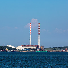 Image showing Electric Power Plant with Pipes