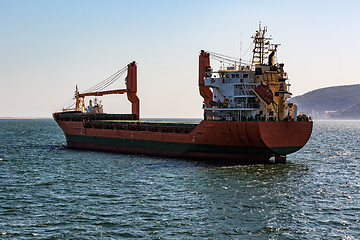 Image showing Cargo Ship Sailing in Ocean