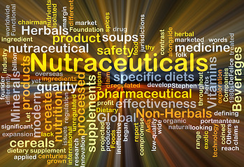 Image showing Nutraceuticals background concept glowing