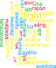 Image showing Light multilanguage wordcloud background concept